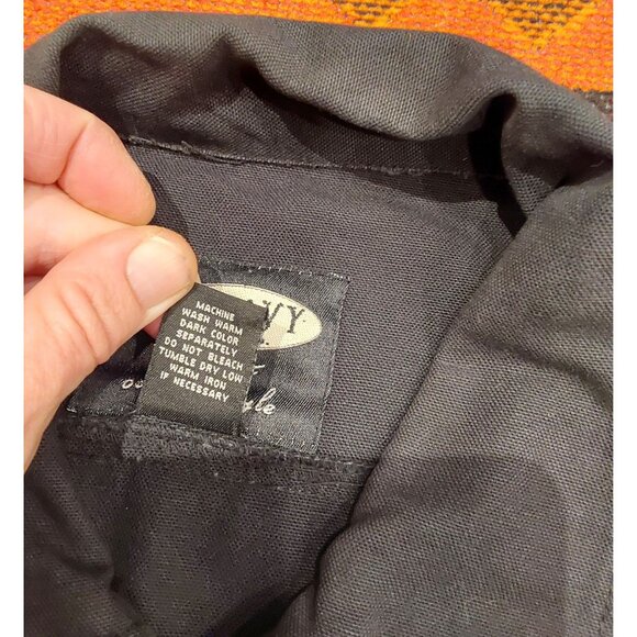 OLD NAVY OUTDOOR STYLE MOD MEN'S TAILORED BLACK CANVAS JACKET. SIZE MEDIUM - Picture 9 of 10